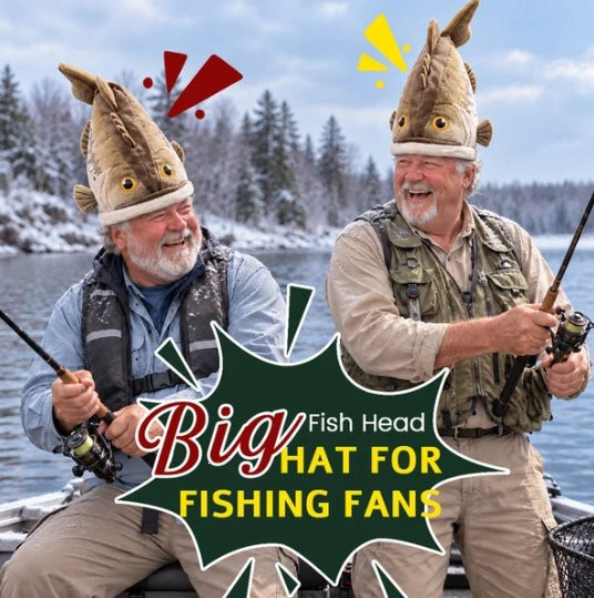 dht™⭐Bucketmouth Bass Fish Plush Hat – Funny Fishing Gift🔥Limited Edition🔥
