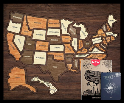 Wooden Travel Puzzle of the United States – 250th Anniversary Commemorative Gift
