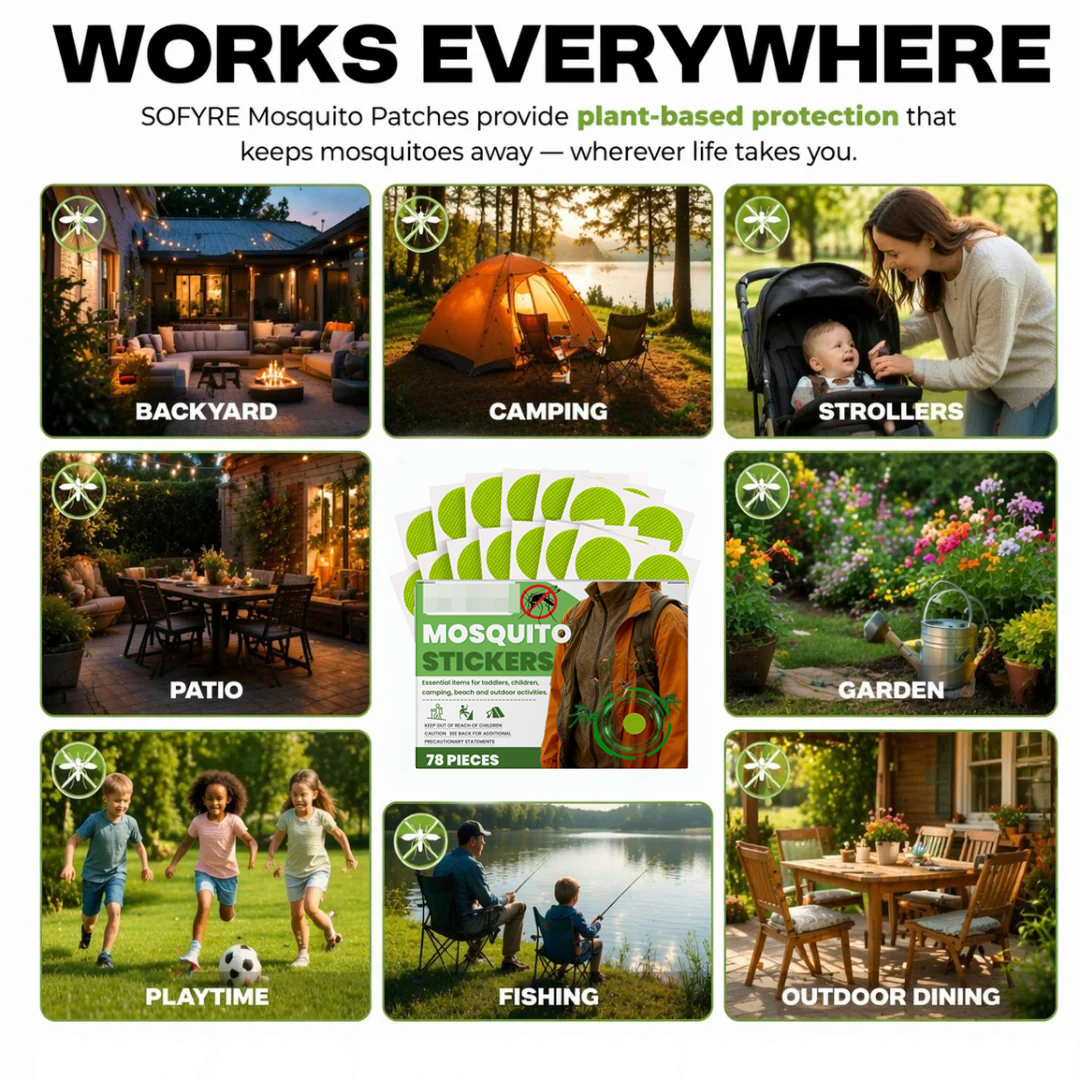 Natural Non-Toxic Mosquito Repellent Patches