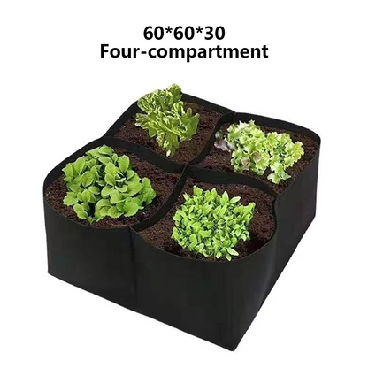 Multi-compartment balcony vegetable planting bag