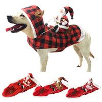 Red‑Black Buffalo Plaid Santa