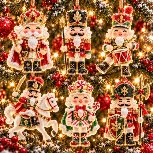 🎅6-Piece Christmas Nutcracker Ornament Collection