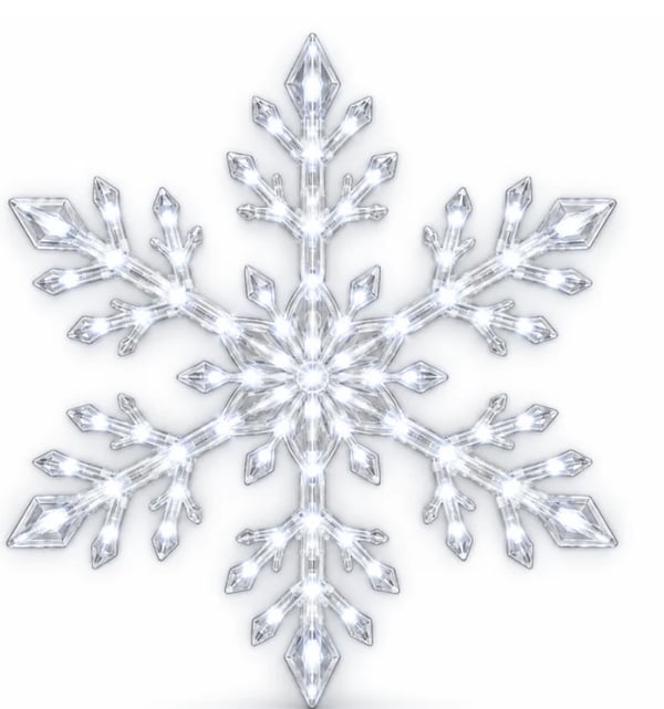 ❄️ LED Snowflake Wall Lights | 3D Christmas Snowflake Décor with Blue & White Glow, Remote Control