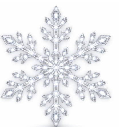 ❄️ LED Snowflake Wall Lights | 3D Christmas Snowflake Décor with Blue & White Glow, Remote Control