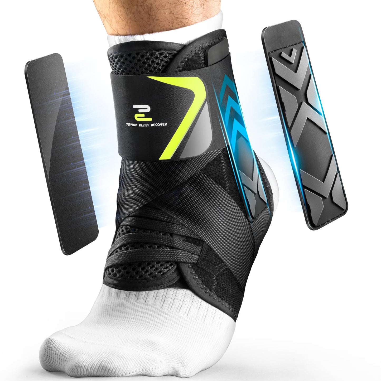 Ankle Support with Side Stabilizing Pads