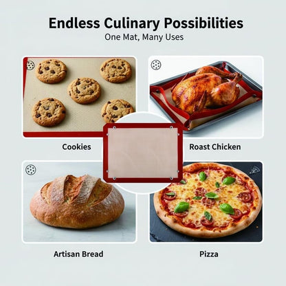 Transformable Snap‑Up Silicone Baking Mat