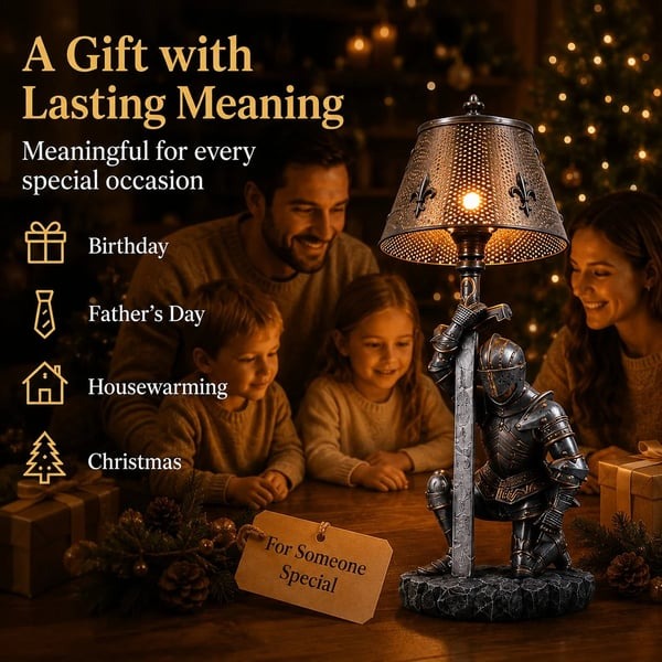 ⚔️ Medieval Knight Figural Lamp