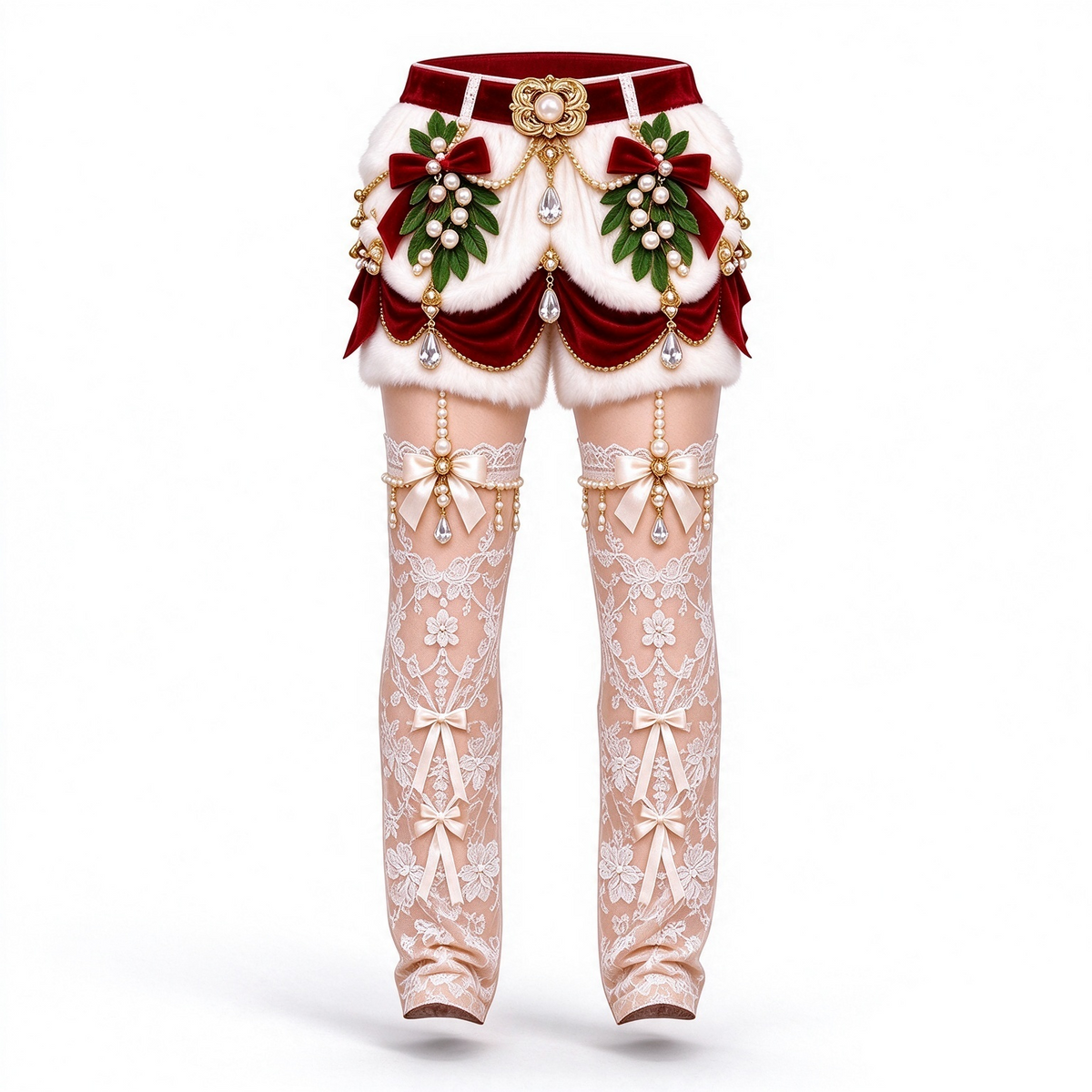 dht™⭐Christmas Funny Illusion 3D Thong Print Plaid Straight Sweatpants