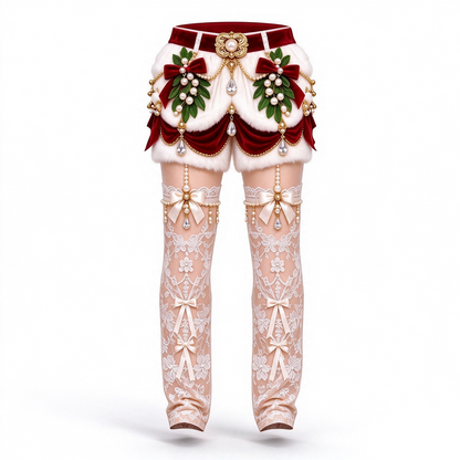 dht™⭐Christmas Funny Illusion 3D Thong Print Plaid Straight Sweatpants