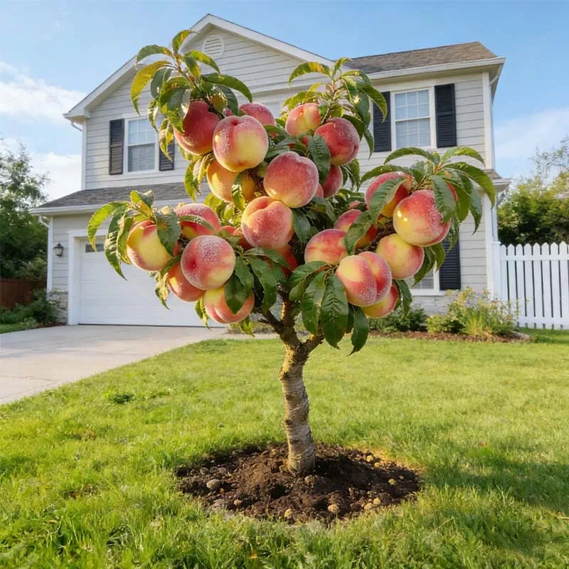 🍑 Heirloom "Honey Red" Dwarf Peach Tree Seeds — Grow Sweet Peaches at Home