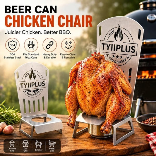 🍺304 Steel BBQ Beer Can Chicken Roaster Rack