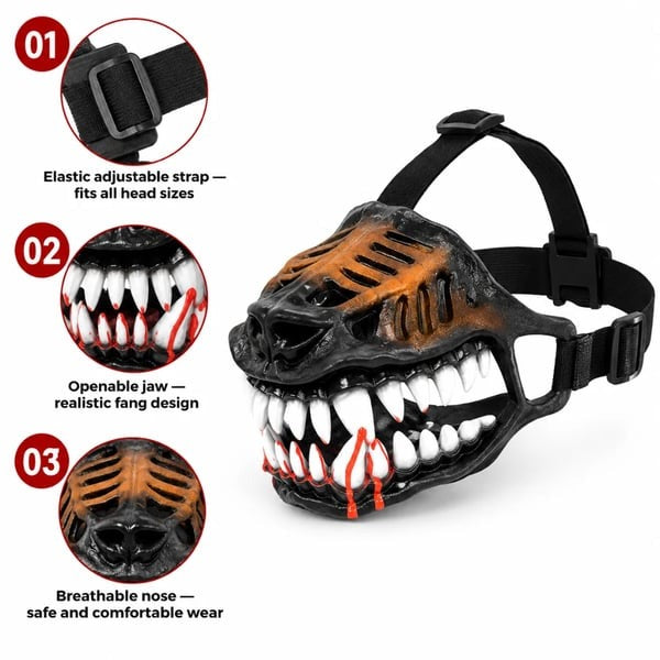 👿Hell Hound Monster Muzzle