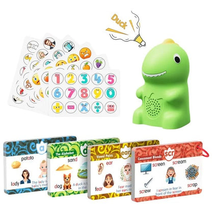 🦖 Dino Talking Cards — Montessori Phonics & Sight Words Set