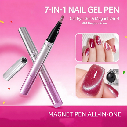 dht™⭐Mailing cat eye pen - magnetic attachment integrated nail trimming tool