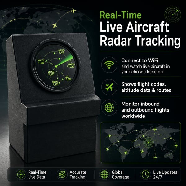 ✈️ Mini Aircraft Radar | Real-Time Desk Display