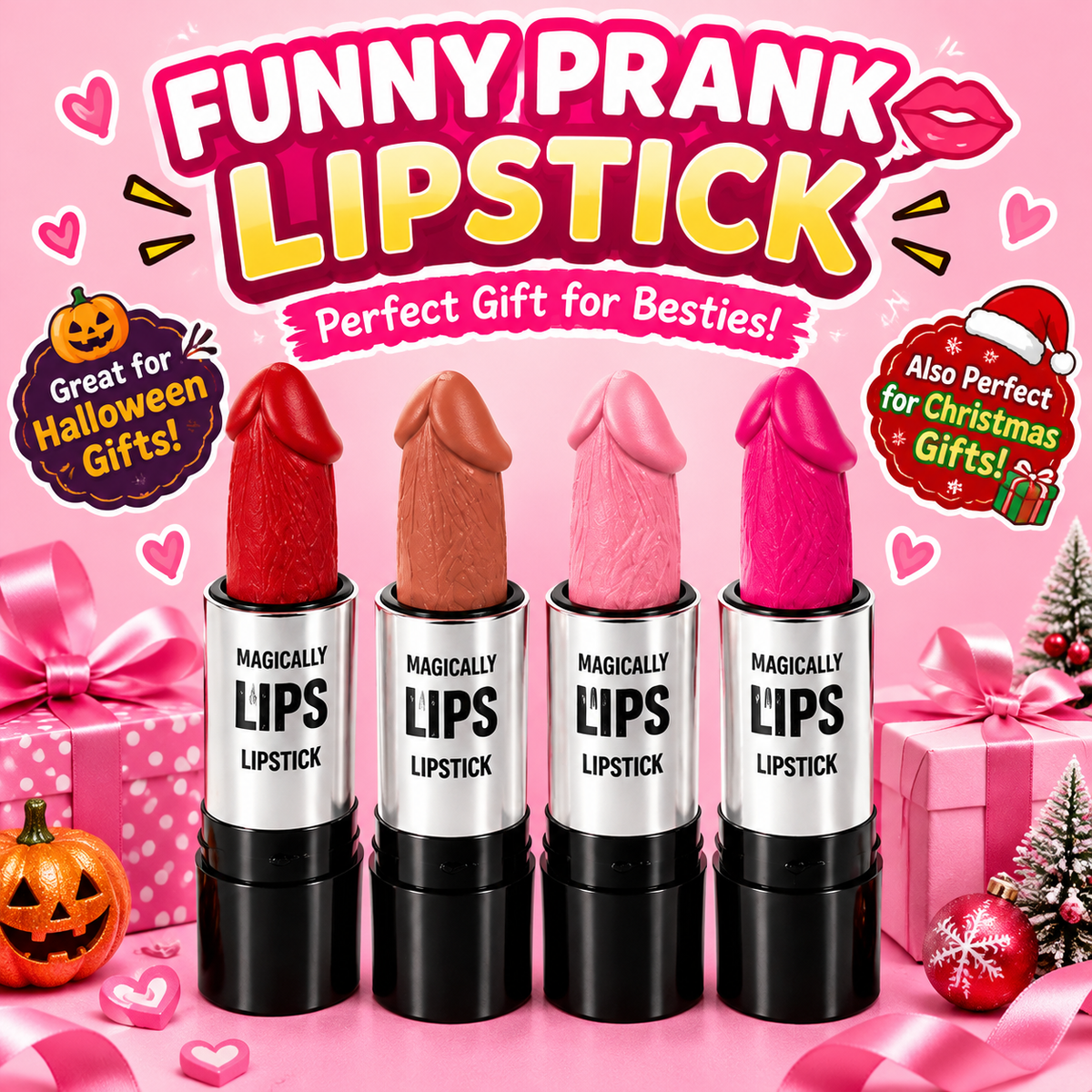 💄FUNNY LIPS PRANK LIPSTICK🎁Great for Halloween＆Christmas gag gifts for women