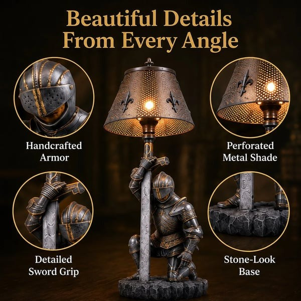 ⚔️ Medieval Knight Figural Lamp