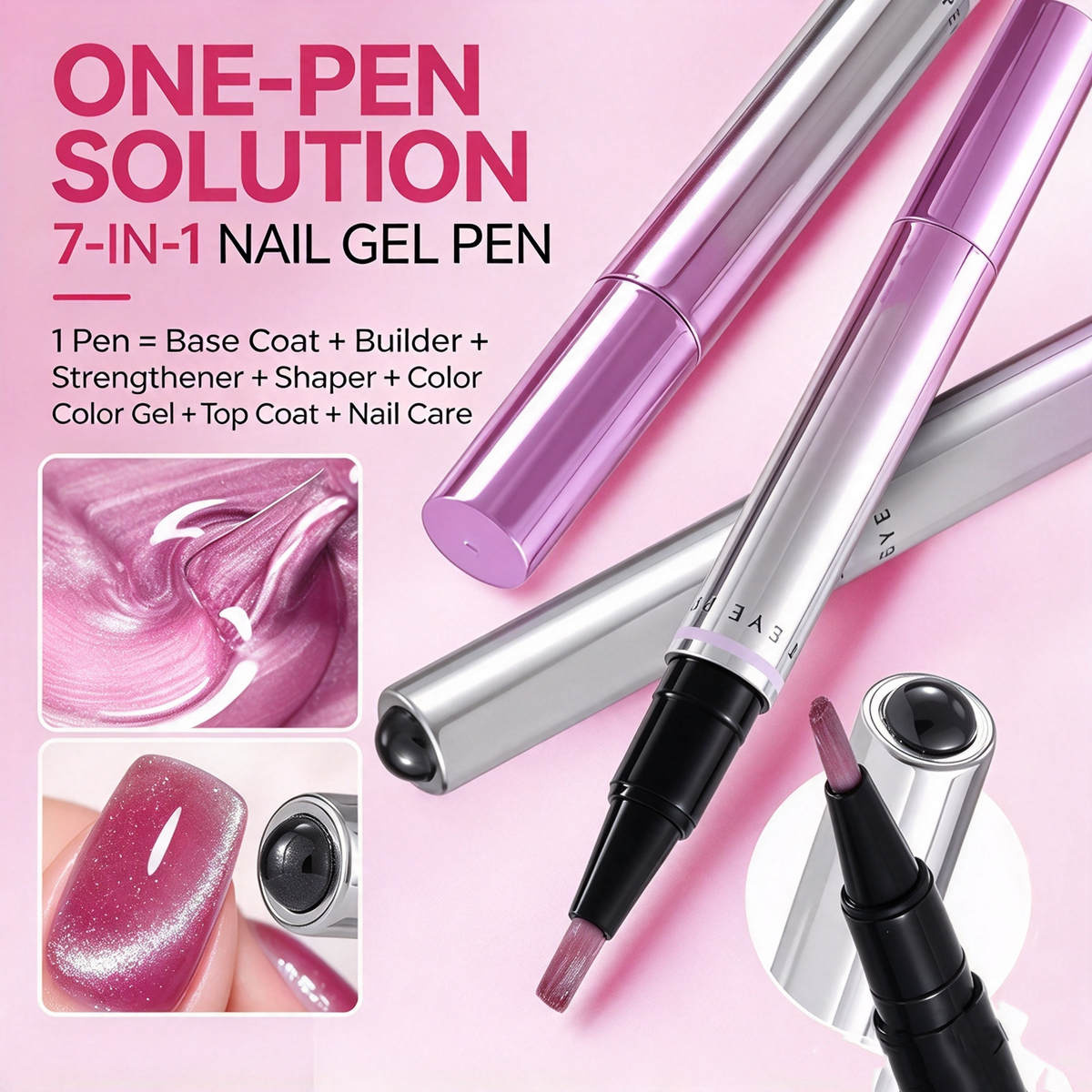 dht™⭐Mailing cat eye pen - magnetic attachment integrated nail trimming tool