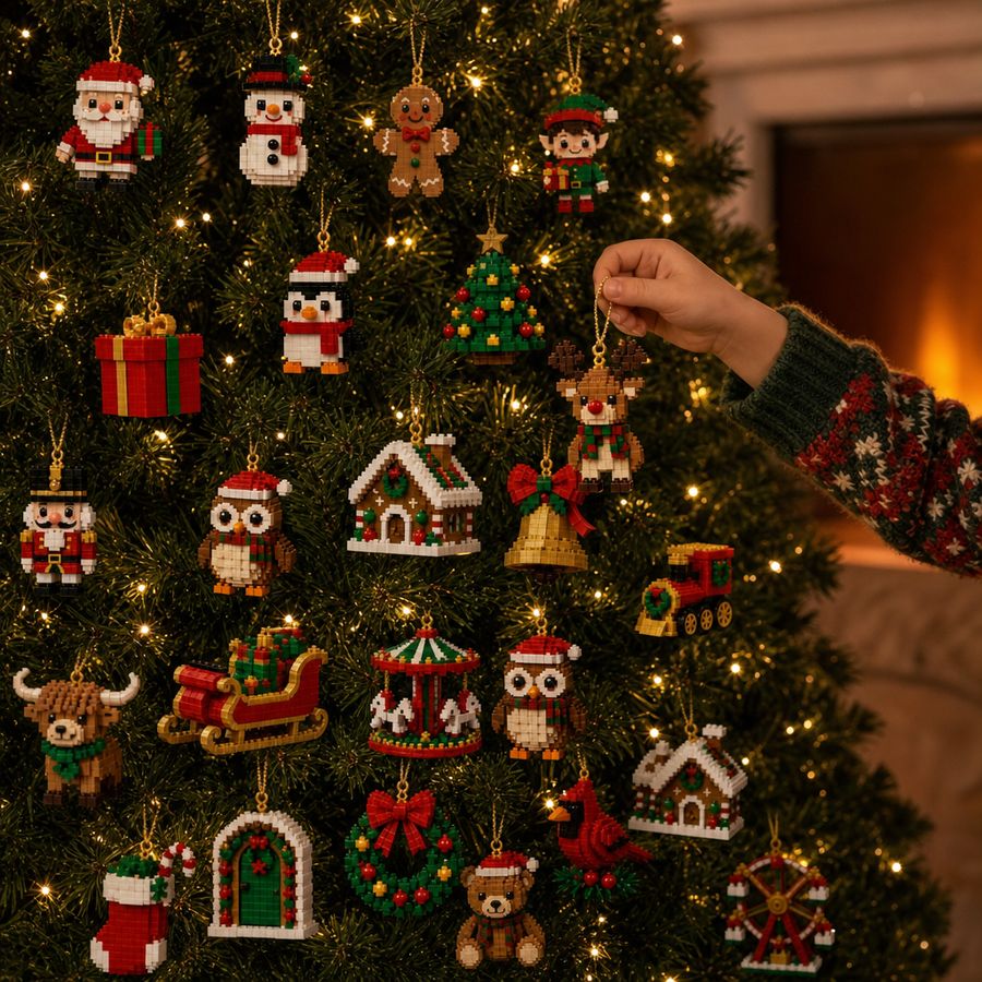 24-Day Mini Christmas Brick Ornament Advent Calendar