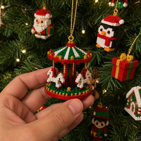 24-Day Mini Christmas Brick Ornament Advent Calendar