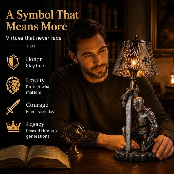 ⚔️ Medieval Knight Figural Lamp