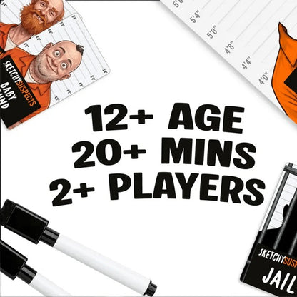 🚨 Sketchy Suspects Police Sketch Party Game✏️