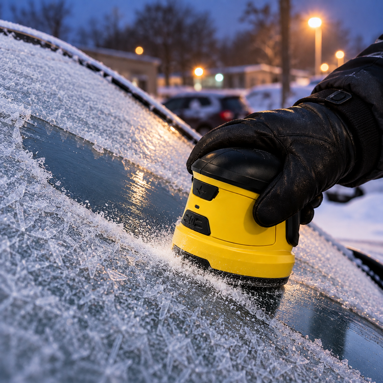 Electric Ice Scraper for Car Windshield, Rechargeable Handheld Auto Ice Remover, Portable Heated Snow Scraper for Winter Vehicle Frost Removal
