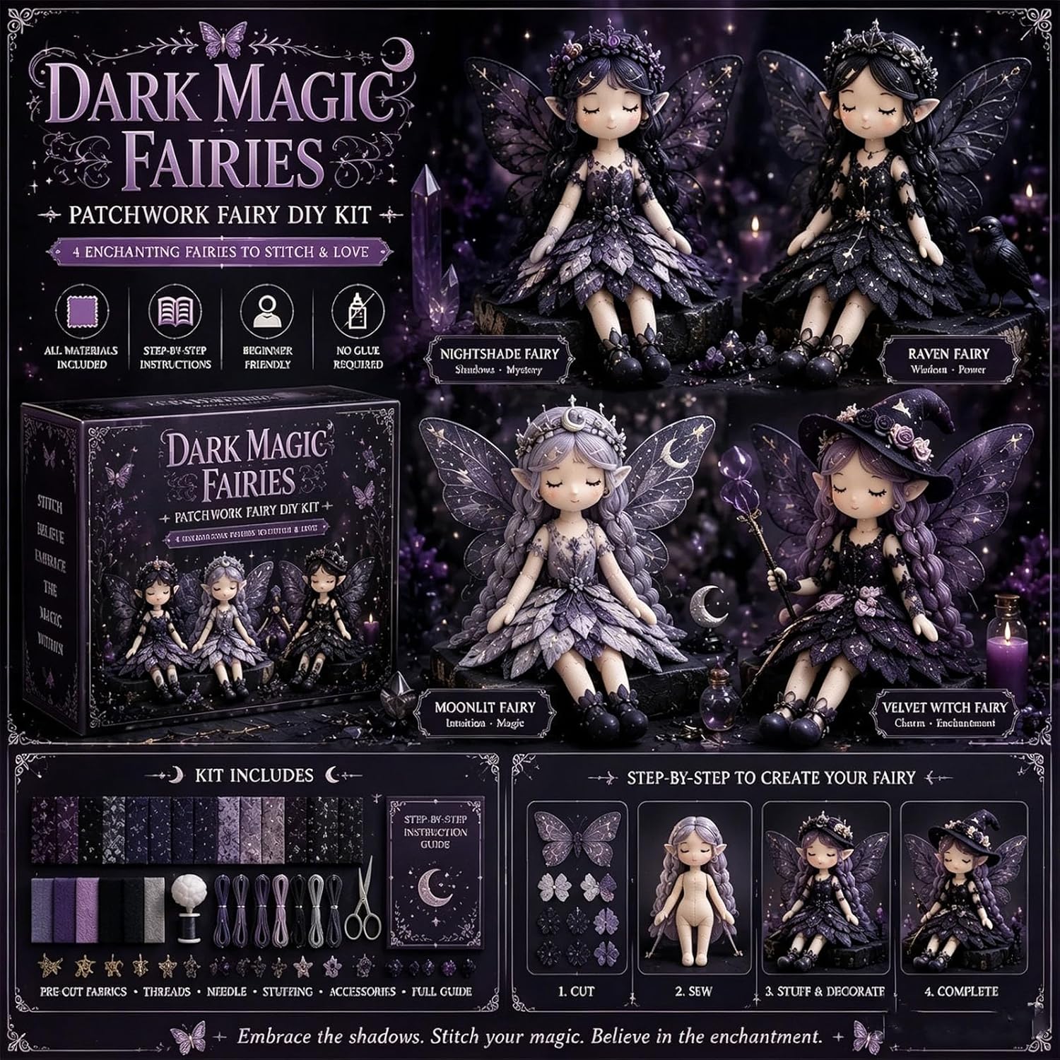 Fairies Patchwork Sewing Kit