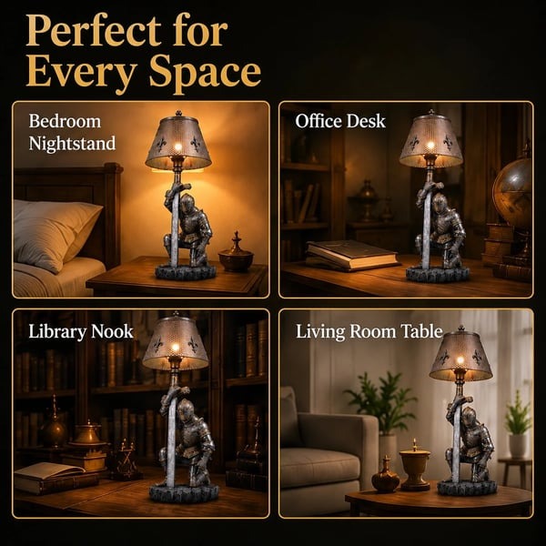 ⚔️ Medieval Knight Figural Lamp