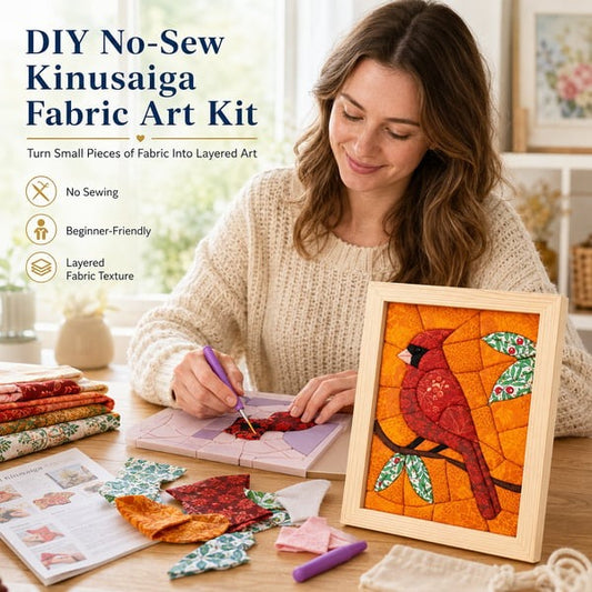 🧵 Premium No-Sew Kinusaiga Fabric Art Kit