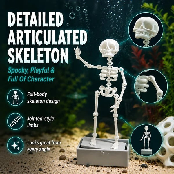 💀Air-Driven Dancing Skeleton Aquarium Ornament