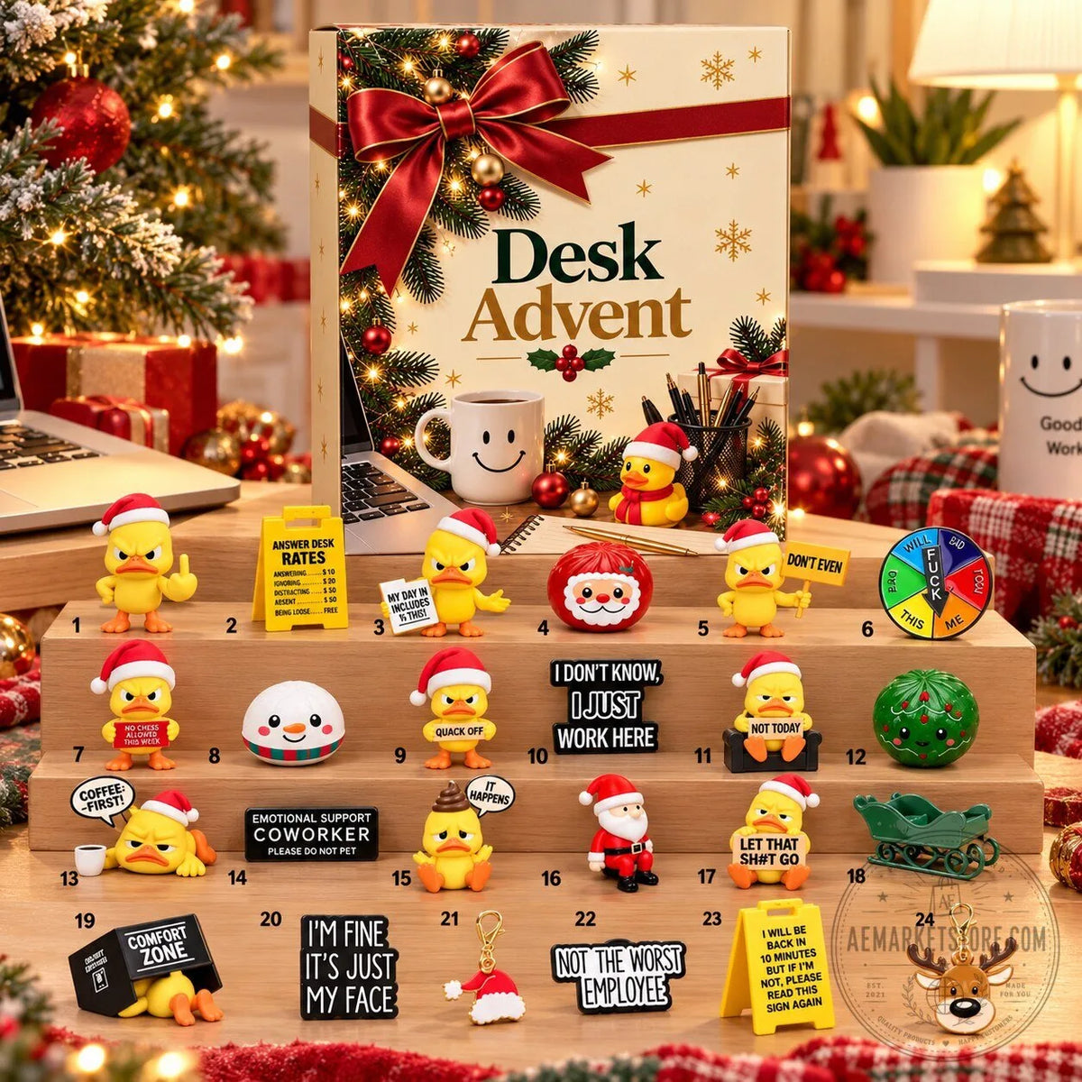 🎄Desk Advent Calendar Funny Office Christmas Countdown