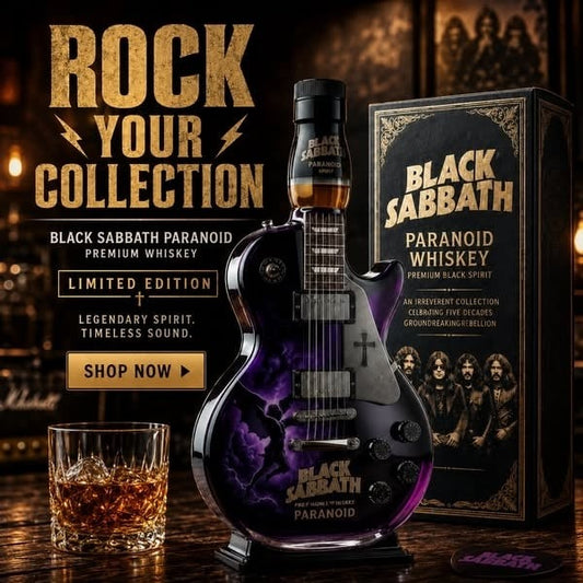 🎸Black - Sabbath Paranoid Guitar Collectible Glass Decanter