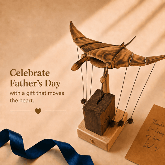 Inexcepted Wooden Manta Ray — The Gift Dad Won’t Forget 🐦‍