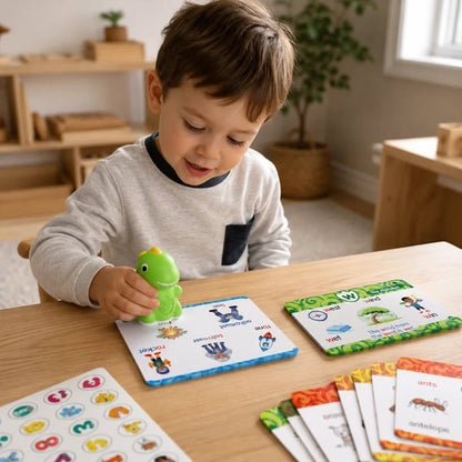 🦖 Dino Talking Cards — Montessori Phonics & Sight Words Set