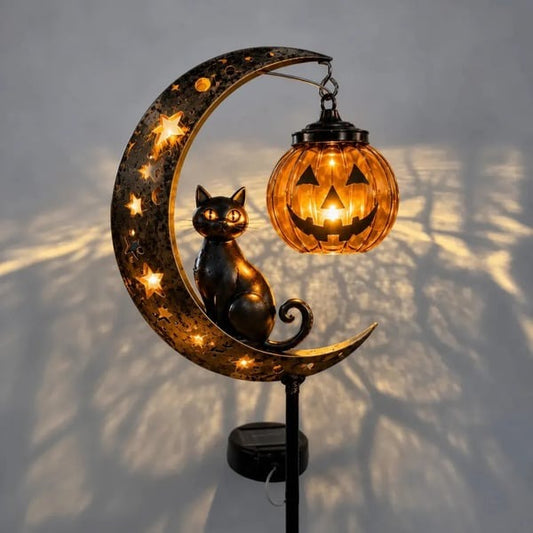 🎃Halloween Early Bird Special Sale 60% OFF🐱Pumpkin Moon Garden Stake Light