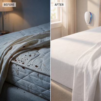 Ultrasonic Pest Repeller – permanently repels bed bugs & 14 other pests
