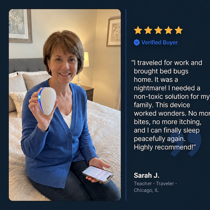 Ultrasonic Pest Repeller – permanently repels bed bugs & 14 other pests