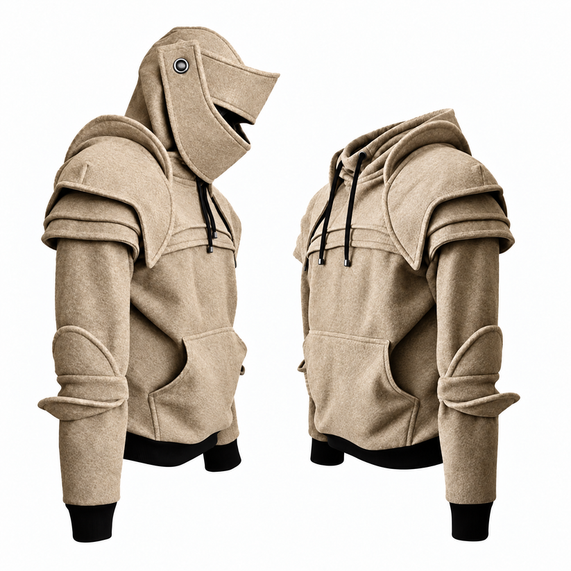 🛡️Knight Cosplay Hoodie – Medieval Fantasy Streetwear Pullover!