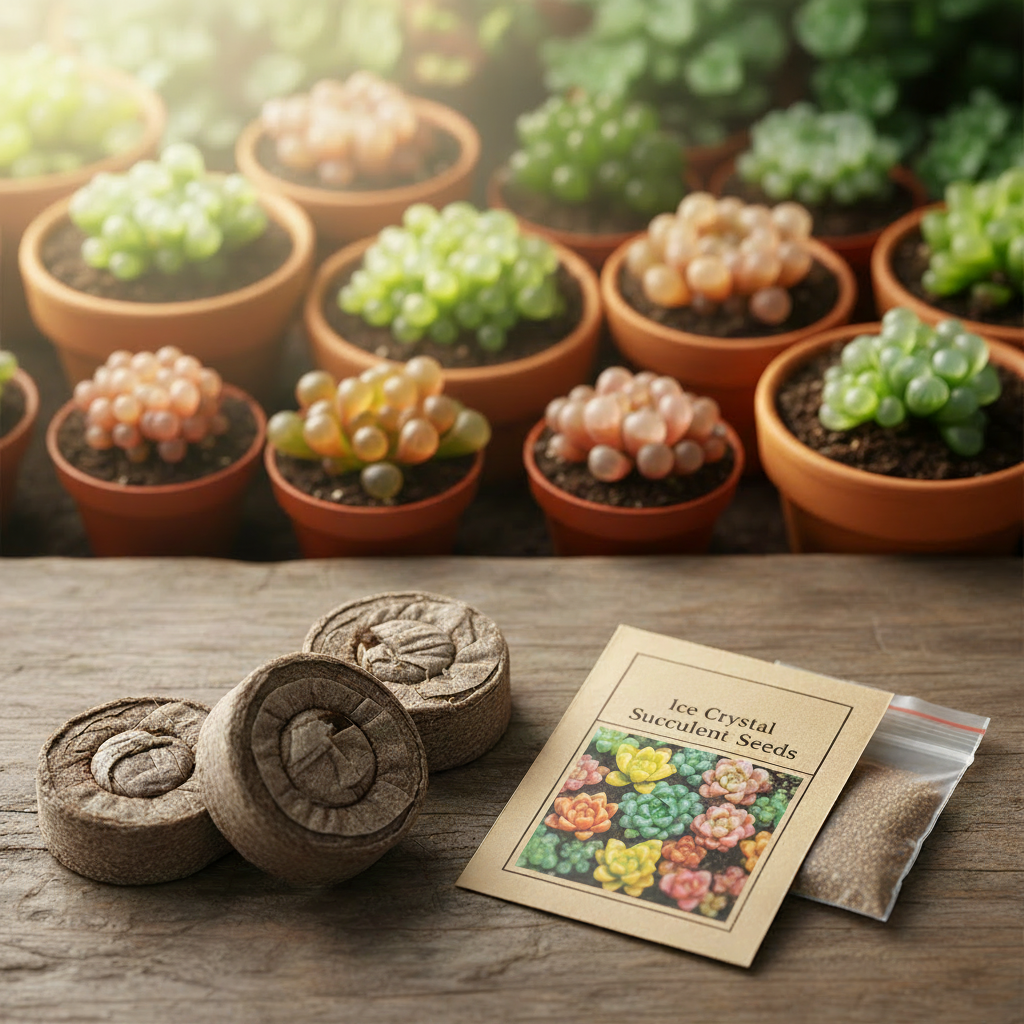 Summer Hardy Ice Crystal Succulent Seeds- Easy to Grow for Beginners