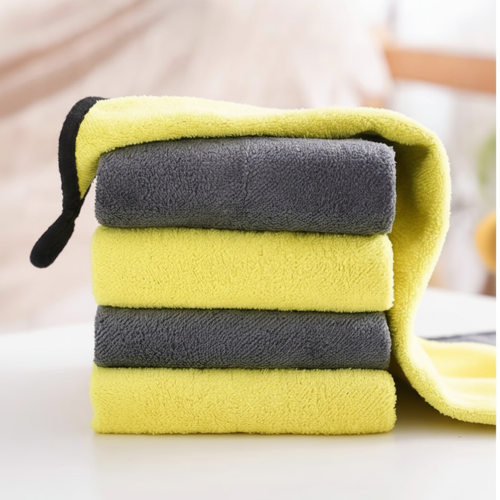 Dual-Sided Coral Fleece Car Wash Towel - Product Info