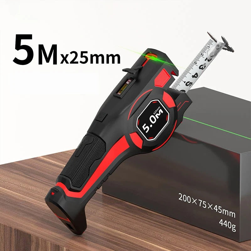 2-in-1 measuring tape with laser guide