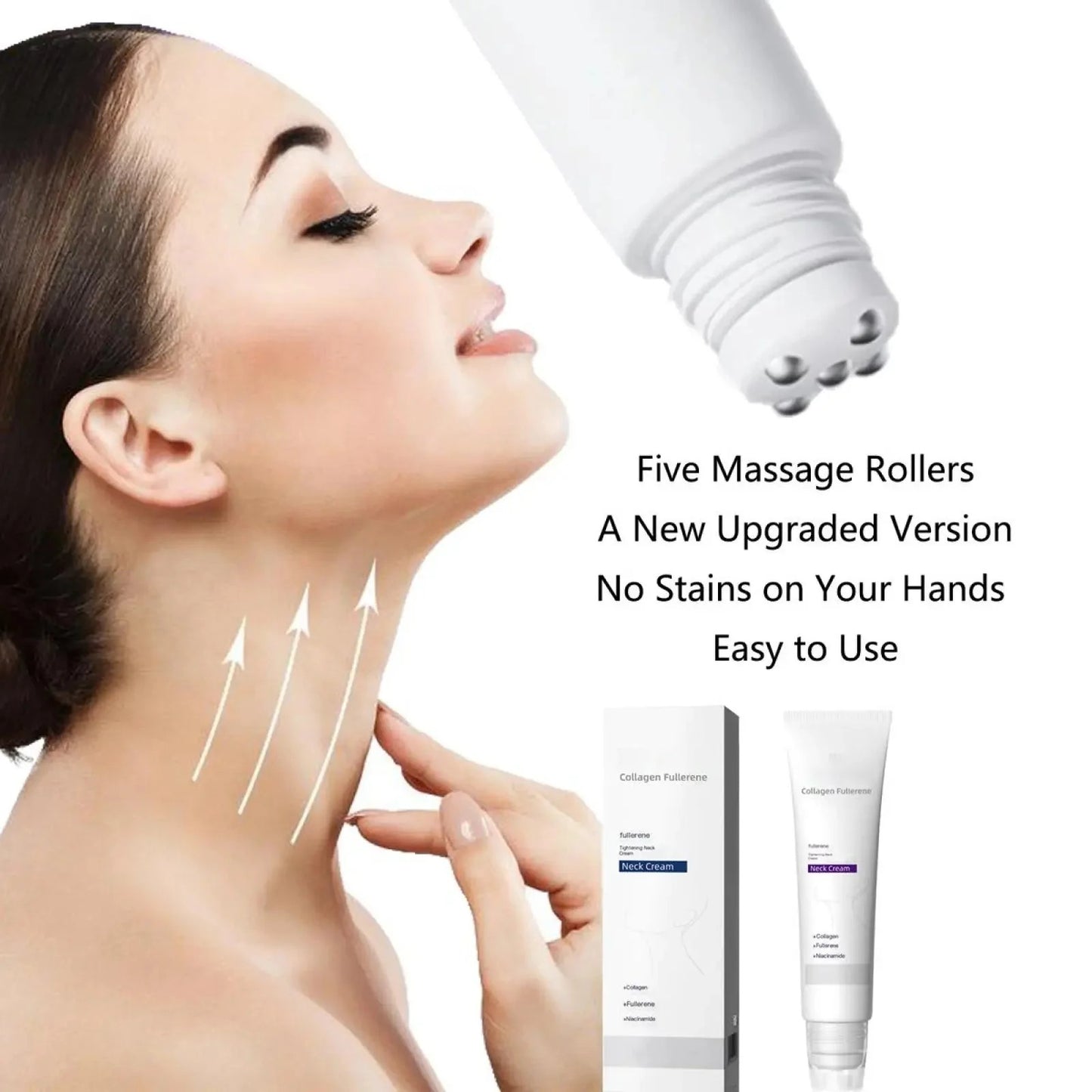 Collagen Neck Cream For Smooths Face & Neck Wrinkles, Reduces Double Chin