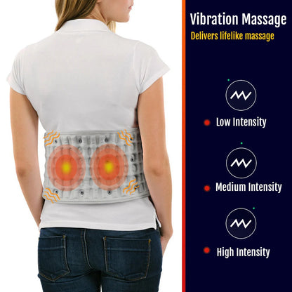 Red Light Heating Waist Massager, Inflatable Support Vibration Therapy Belt