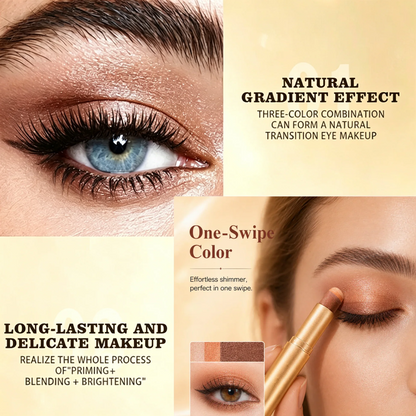 dht™⭐3-in-1 Eyeshadow Stick – Waterproof Long-Wear Shimmer Eye Makeup