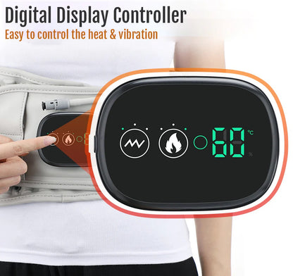 Red Light Heating Waist Massager, Inflatable Support Vibration Therapy Belt