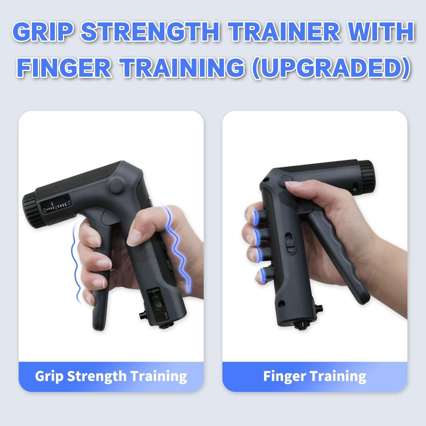 Adjustable Hand & Finger Exerciser, Rehabilitation Grip Strength Trainer