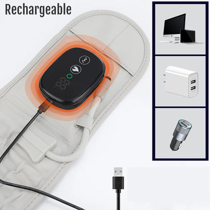 Red Light Heating Waist Massager, Inflatable Support Vibration Therapy Belt