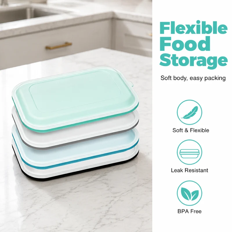 🍱 50% OFF! ✨ Portable silicone lunchbox