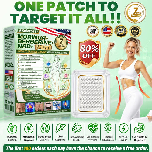 🔥10-in-1 Moringa Berberine NAD+ Nano Microneedle Patch